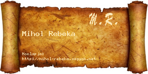 Mihol Rebeka névjegykártya